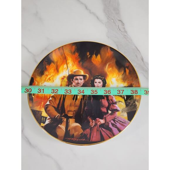 Cambiar Gone With The Wind Plate 1988 The Burning Of Atlanta Fine China Vintage - Picture 13 of 13